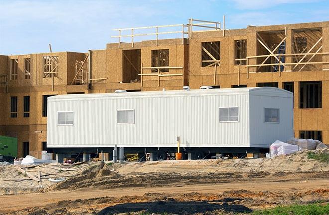 temporary office spaces for rent at a construction site in Channelview